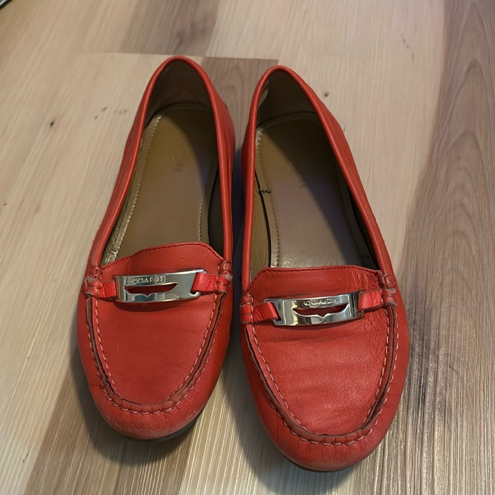 Classic Red Coach Slip Ons